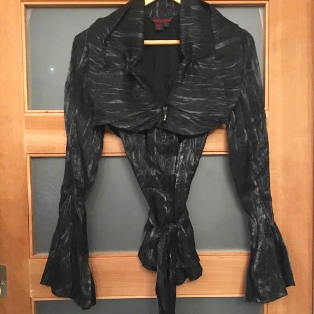 Vintage Chic Simon Chang Black Blouse (S)
